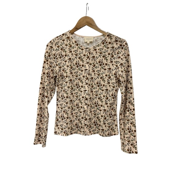 Sézane Lenie Floral Button-Down L/S T-Shirt Top M - Picture 4 of 7